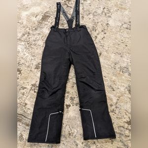 Phibee Unisex, Black, Adjustable, size 8/10 Waterproof snow/ski pants.